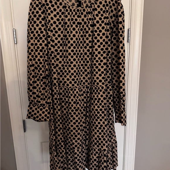 Who What Wear Dresses & Skirts - Who What Wear Brown and Cream Bishop Sleeve Sundress